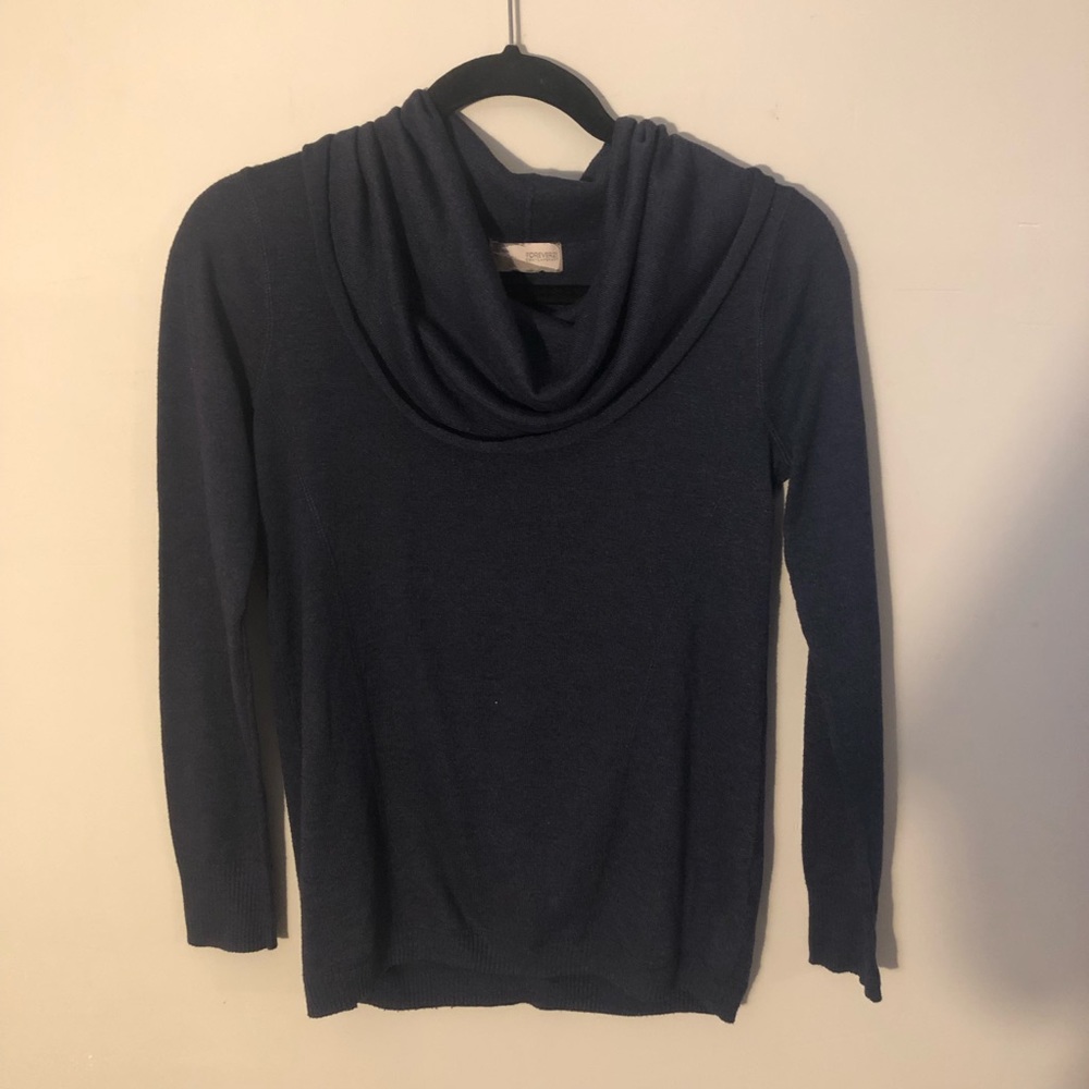 Indigo Cowl Neck Sweater